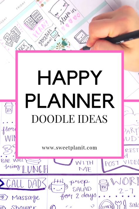 Cute Doodles Ideas to Put in Your Happy Planner Cute Doodles Ideas, Cute And Easy Doodles, Girls Lounge, Disc Planner, How To Doodle, Fun Doodles, Planner Goals, Doodles Ideas, Planner Doodles