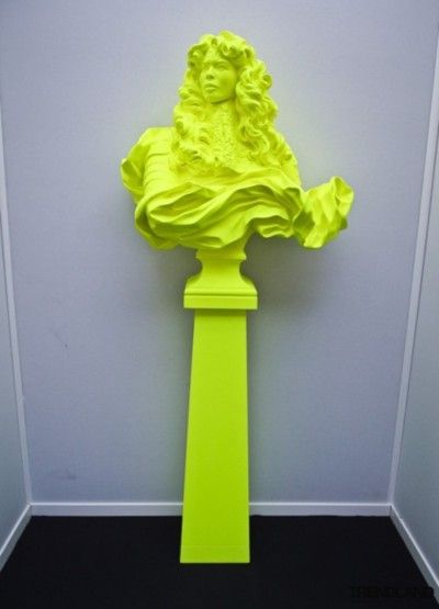 neon bust Sculpture Installation, Neon Color, Mellow Yellow, Neon Colors, Green Aesthetic, Art Fair, Neon Yellow, Neon Lighting, Color Inspiration