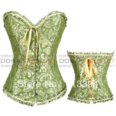 Tiana (The Frog Princess) Corset Steampunk, Green Corset, Steampunk Corset, Plus Size Corset, Gothic Corset, Corset Bustier, Overbust Corset, Lace Body, Corsets And Bustiers