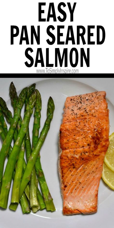 This easy Pan Seared Salmon is a delicious dinner recipe seasoned with garlic, salt and pepper that is ready in 15 minutes! Salmon Recipes Stove Top, Seafood Board, Seared Salmon Recipes, Salmon Recipes Pan Seared, Healthy Salmon Recipes, Salmon And Rice, Pan Seared Salmon, Seared Salmon, Fish Recipes Healthy