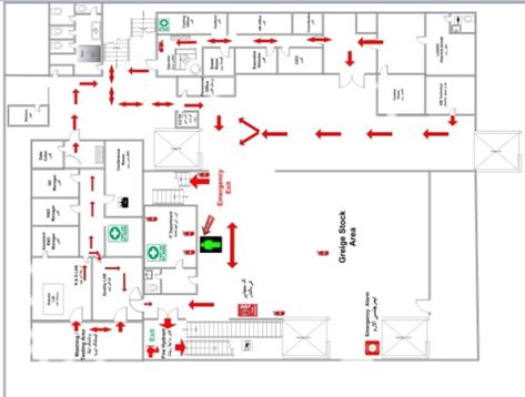 Fire Exit Plan, Circle Building, Fire Exit, Evacuation Plan, Airbnb House, Emergency Evacuation, Hotel Plan, Escape Plan, House Plan Gallery