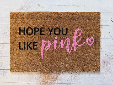 Hope You Like Pink Custom Door Mat - Etsy Pink Apartment, Custom Door Mat, Babe Cave, Apt Ideas, Dream Apartment Decor, Pink Door, Future Apartment Decor, Pink Life, Pink Home Decor