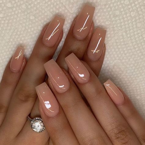 Manicured Nails, Nude Nail Designs, Fancy Nails Designs, Girly Acrylic Nails, Work Nails, Coffin Shape Nails, Acrylic Nails Coffin Pink, Short Acrylic Nails Designs, Neutral Nails