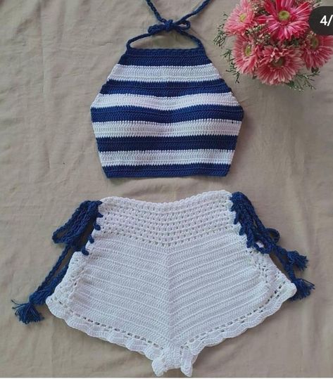 Hippie Crochet Patterns, Fast Crochet, Crochet Top Outfit, Hippie Crochet, Crochet Crop Top Pattern, Mode Hippie, Mode Crochet, Crochet Swimwear, Crochet Clothing And Accessories