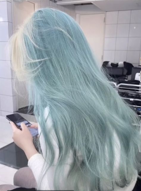 Pastel Blue Hair, Pastel Blue, Blue Hair, Hair Inspo, Pastel, Green, Hair, Blue