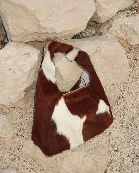 Cow Accessories, Cow Print Bag, Capsule Dressing, Fall 24, Cow Skin, Ring Bag, Cow Hide, Animal Skin, Style Crush