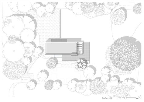 Gallery of Woodpeckers / Ström Architects - 12 Simple Site Plan Architecture, Site Plan 1:500, Simple Site Plan, Site Plan Trees, Building Site Plan, Rhino Architecture, Buildings Sketch Architecture, Site Plan Drawing, Architect Sketchbook