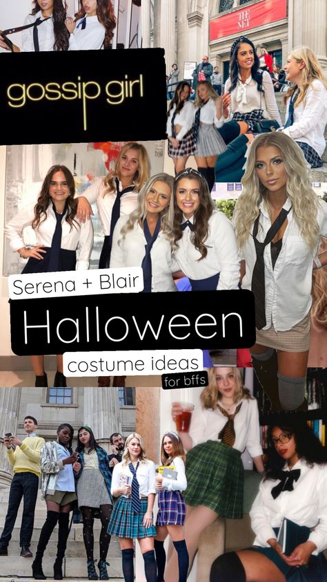 #gossipgirl #serenavanderwoodsen #serenaandblair #blairwaldorf #blairandserena #halloweenaesthetic halloween costumes for duos, iconic halloween costumes, gossip girl halloween costumes, bff costumes Gossip Girl Halloween, Gossip Girl Halloween Costume, Costumes For Duos, Halloween Costumes Bff, Halloween Costumes For Duos, Bff Costumes, Serena And Blair, Gossip Girl Serena, Iconic Halloween Costumes