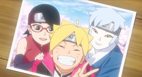 MUST PROTECR THEM AT ALL COSTS! Team Konohamaru, Naruto Mignon, Naruto Chibi, Sasuke Sakura Sarada, Boruto Characters, Boruto And Sarada, Naruto Teams, Boruto Next Generation, Manga Naruto