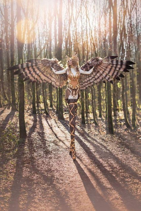 Wing Costume, Stilt Costume, Stilt Walker, Phoenix Costume, Feathered Wings, Winged Girl, Circus Costume, Diy Halloween Costumes Easy, Festival Costumes