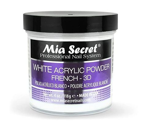 Mia Secret White Acrylic Powder (2oz) Nails For Work, Acrylic Nail Powder, White Acrylic Nails, Nail Powder, Womens Nails, Acrylic Powder, 3d Nail Art, Powder Nails, White Acrylics