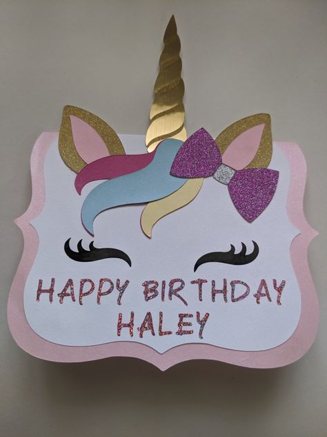 Unicorn Birthday Cards Diy, Cricut Unicorn Invitations, Diy Unicorn Birthday Invitations, Homemade Unicorn Birthday Cards, Unicorn Card Diy, Unicorn Birthday Card Ideas, Unicorn Card Ideas, Unicorn Birthday Cards Handmade, Cricut Unicorn Birthday