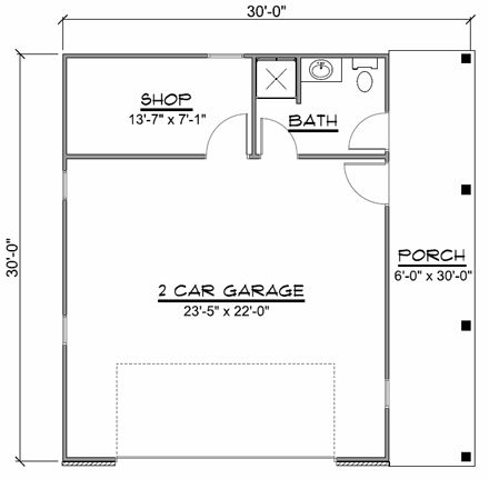 Garage Plan 50618 - 2 Car Garage Ranch Blueprints, Detached Garage Designs, Rv Garage Plans, Patio Stairs, 2 Car Garage Plans, Garage Plans Detached, Garage Apartment Plan, Plan Garage, Building A Garage