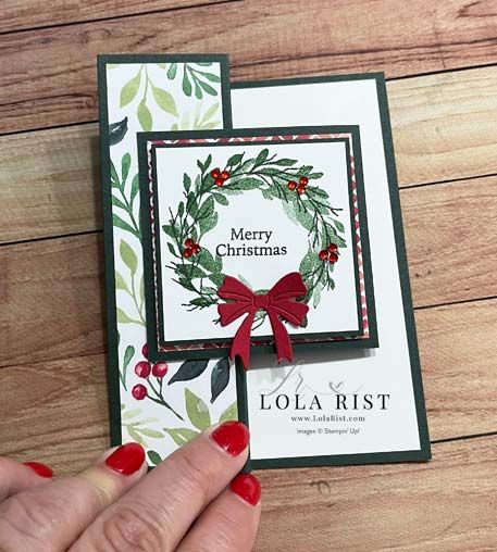 Cottage Wreath, Homemade Christmas Cards, Stampin Up Christmas Cards, Stampin Up Christmas, Fancy Fold Cards, Merry Christmas Card, Christmas Cards To Make, Stamping Up Cards, Fun Fold Cards