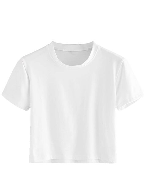 Best White Shirt, Basic Crop Top, Cropped Tee Shirt, Simple Summer Outfits, Womens Summer Shorts, T Shirt Crop Top, Short Blouses, Crop Top Casual, Yellow T Shirt