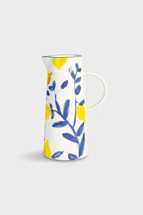 &KLEVERING Ustensiles De Cuisine Carafe Lemon Twig | Commandez facilement | Juttu Lemon Vase, Pottery Inspo, Thrift Inspo, Box Creative, Summer Diy, Lemon, Vase, Ceramics, Quick Saves