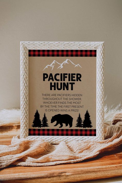 Grizzly Bear Baby Shower Theme, Baby Shower Deer Theme, Buffalo Baby Shower Ideas, Plaid Baby Shower Ideas, Brother Bear Baby Shower Theme, Outdoor Themed Baby Shower Ideas, Outdoor Theme Baby Shower Ideas, Moose Baby Shower Ideas, Campfire Baby Shower Theme