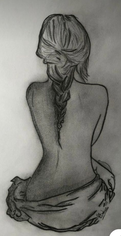 A Drawing, Pencil Drawing, Pencil Drawings, Long Hair, A Woman, Pencil, Drawings, Hair, Design