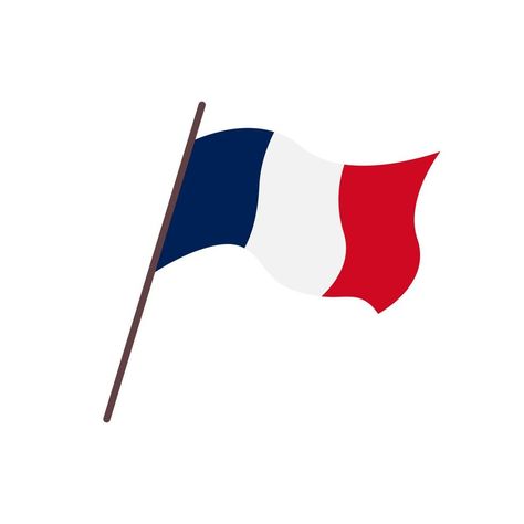 Waving flag of France country. Isolated french tricolor flag on white background. Vector flat illustration Tricolor Flag, Flag Of France, Tricolour Flag, France Country, Waving Flag, France Flag, French Flag, Heart Tree, Cityscape Photos