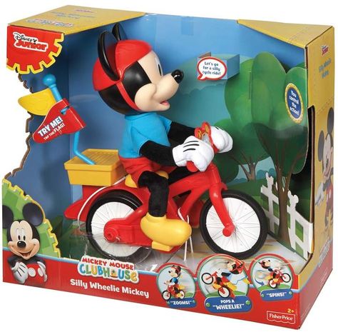 Fisher Price Disney's Mickey Mouse Clubhouse Silly Wheelie Mickey by Fisher-Price Mickey Clubhouse, Mickey Mouse Toys, Disney Mickey Mouse Clubhouse, Mickey Mouse Outfit, Kids Toys For Boys, Toy Cars For Kids, Popular Toys, Disney Favorites, Mickey Mouse Clubhouse