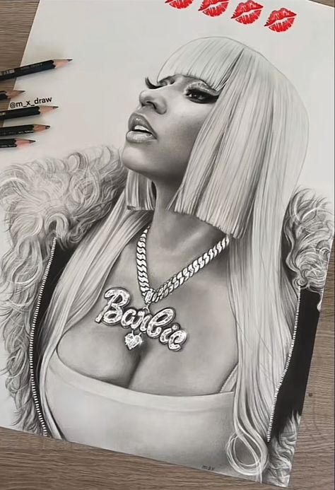 Nicki Minaj Drawing Pencil, Nicki Minaj Sketch, Nicki Drawing, 2023 Sketchbook, Beyonce Drawing, Nicki Minaj Drawing, Drake Drawing, Rihanna Drawing, Easy Eye Drawing