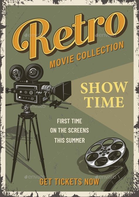 Cinema Film Festival Poster Template Camera Vector Illustration, Wallpaper Film, Poster Cinema, Retro Cinema, Camera Vector, Film Festival Poster, Camera Illustration, Camera Ideas, Poster Vintage Retro