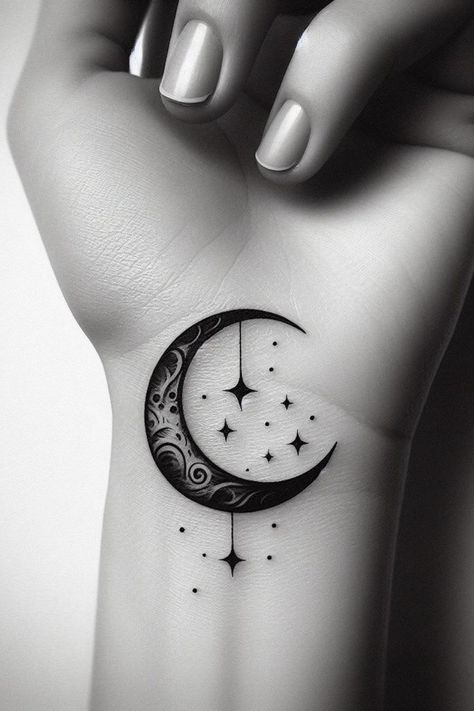 If you're looking for some inspiration for your next tattoo, or just want to see some of the most creative and well-done pieces out there, the subreddits r/tattoo and r/tattoos are the perfect places to start. Tattoo Ideas For The Back, Witchy Moon Tattoo Ideas, Mystical Moon Tattoo, Moon Chest Tattoo Female, Cresent Moon Tatoos Woman, Over The Shoulder Tattoo For Women, Moon Tattoos For Women, 3 Inch Tattoo Ideas, Crescent Moon Witch Tattoo