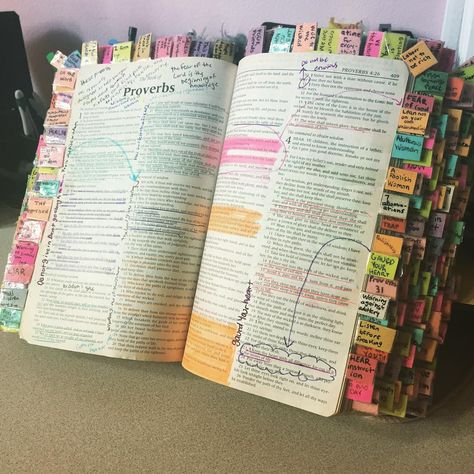 Bible Tabs On Top Of Bible, Bible Design Ideas, Bible Tabs Ideas, Bible Room, Bible Wrecker, Bible Marking, Easy Bible Study, Bible Studying, Bible Journaling For Beginners