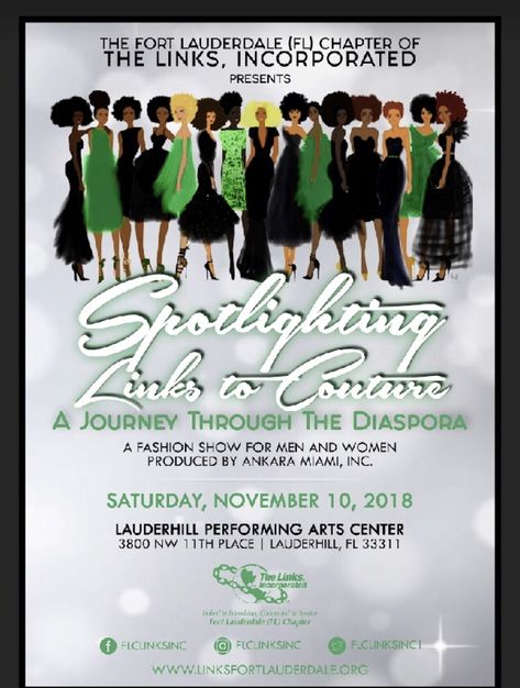 The Fort Lauderdale (Fl) Chapter of The Links, Incorporated Links Incorporated, Performing Arts Center, Fort Lauderdale, Fashion Event, Performance Art, Fashion Show