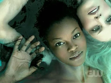 Eugena Washington . America's Next Top Model, Cycle 7 > Photo Shoot 9: Floating water nymphs in pairs [Close-Up] Eugena Washington, Water Nymph, Floating Water, America's Next Top Model, Water Nymphs, Photoshoot Idea, Next Top Model, Floating In Water, All Photo