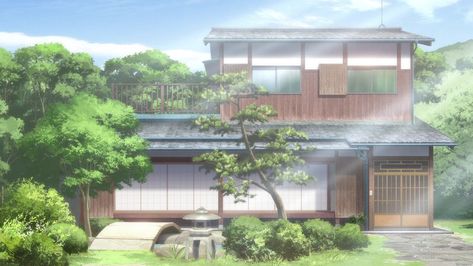 Anime Japanese House, Japanese Mansion, Anime Houses, Anime House, Anime Places, Traditional Japanese House, Japanese Room, Fruits Basket Anime, Cartoon House