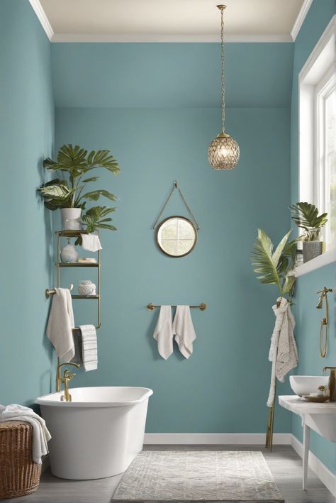 Waterloo, wonders, 2024, Sherwin-Williams Sherwin Williams Waterloo, Rainwashed Sherwin Williams, Trendy Paint Colors, Palette Furniture, Painted Brick Fireplaces, Budget Friendly Decor, Kitchen Farmhouse, Latest Design Trends, Green Home Decor