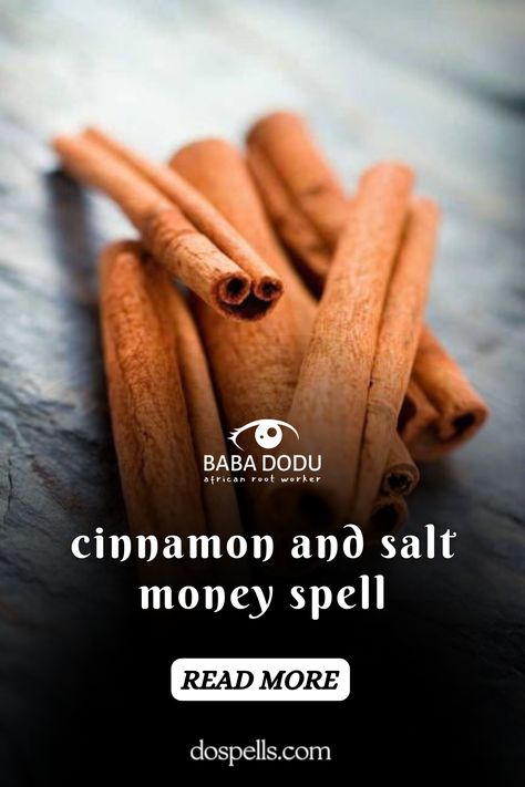 cinnamon and salt money spell Spells For Wealth, Money Spells Magic, Rich Gifts, Powerful Money Spells, Money Attraction, Money Spells That Work, Second Brain, Money Spell, Kitchen Ingredients