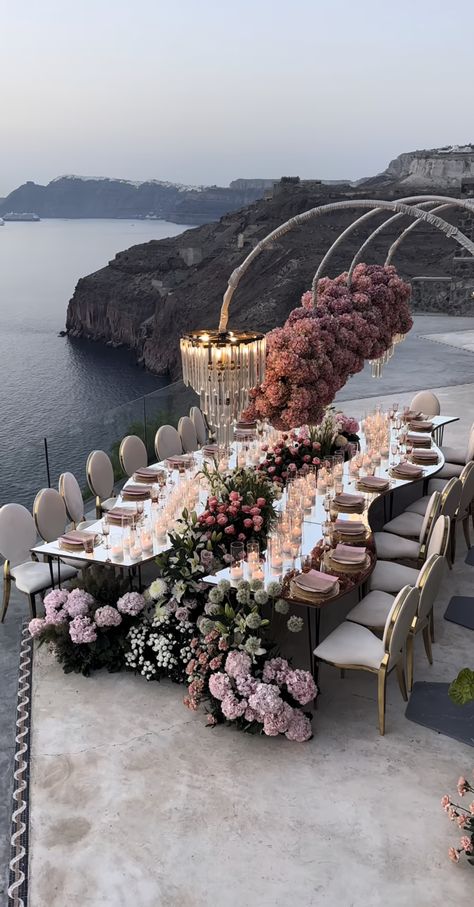 Dream Wedding Reception, Intimate Wedding Reception, Dream Wedding Decorations, Wedding Planning Decor, Santorini Wedding, Wedding Decor Style, Wedding 2025, Greece Wedding, Wedding Dinner