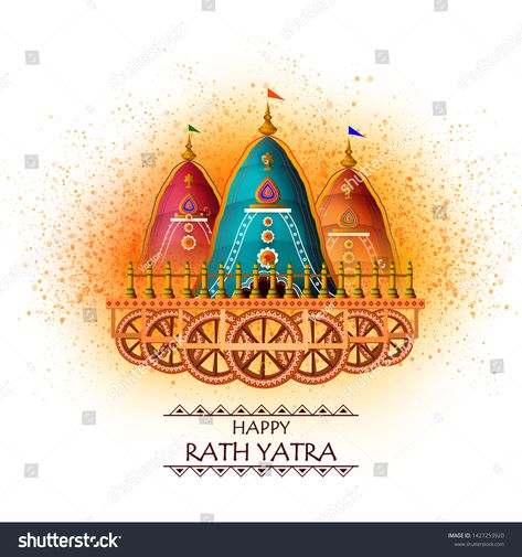 Happy Rath Yatra holiday background celebration for Lord Jagannath, Balabhadra and Subhadra.Vector illustration #Ad , #AFF, #holiday#background#celebration#Happy Happy Rath Yatra, Rath Yatra, Lord Jagannath, Ganesh Wallpaper, Holi Festival, Holiday Background, Purim, Wedding Catering, Illustration Sketches