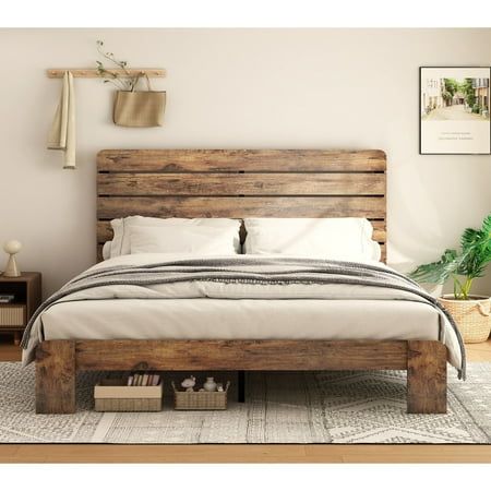 Beds To Make, Cozy Rustic Bedroom Overstock, Bedroom Colors For Rustic Gray Bed Frame, Boho Bed Frames Wood, American Oak Bed, Bed Frame With Top, High Wooden Bed Frame Modern, Barn Door Beds, Boho Bed Frame Wood Walmart