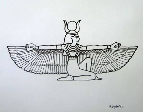 Egyptian Goddess Drawing, Egyptian Symbol Tattoo, Egyptian Goddess Tattoo, Goddess Drawing, Egypt Tattoo, Goddess Tattoo, Muster Tattoos, Egyptian Tattoo, Leg Tattoo Men