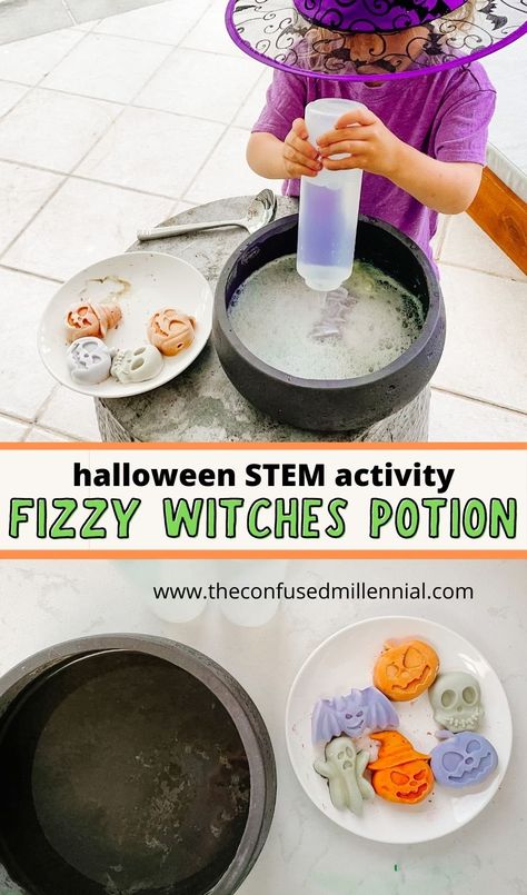 Easy Halloween Activities, Potions For Kids, Toddler Home Activities, Halloween Stem Activities, Halloween Shapes, Dollar Tree Halloween Decor, Halloween Activities For Toddlers, Fun Halloween Activities, Halloween Stem