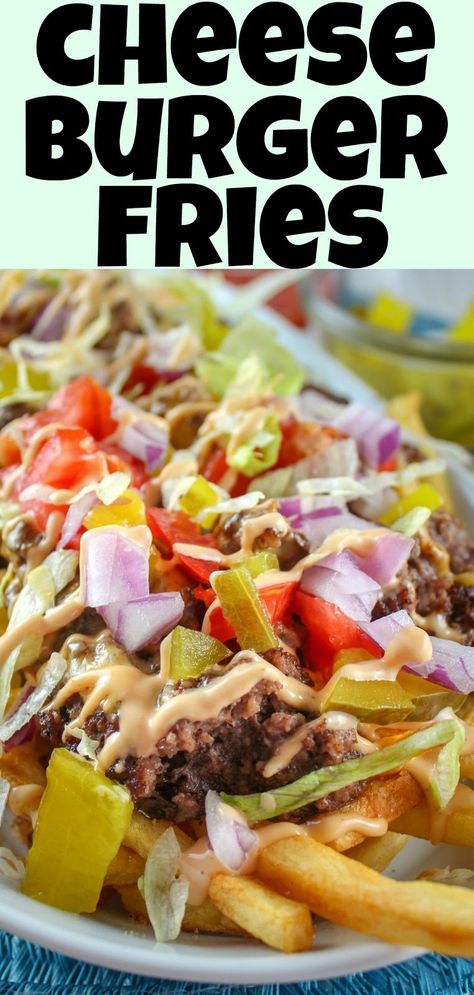 Street Fries Recipe, Mr Fries Man, Cheese Burger Fries, Burger Food Truck Ideas, Food Truck Burger Ideas, Food Truck Recipes Copycat, Food Trailer Menu Ideas, Healthy Fair Food, Concession Food Ideas