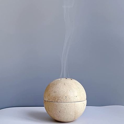 Amazon.com: SAIDKOCC 9 Holes Handmade Natural Marble Round Incense Burner Holder for Meditation Decorative Room/Kitchen/Coffee Shop (Beige Travertine Stone) : Home & Kitchen Decorative Room, Incense Burner Holder, Travertine Marble, Travertine Stone, Yoga Room, Incense Holders, Incense Cones, Meditation Room, Coffee Table Books