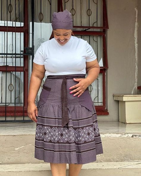 Shweshwe Dresses Lesotho, Seshweshwe Dresses, Sotho Traditional Dresses, Seshoeshoe Dresses, African Couture, South African Traditional Dresses, Traditional Skirts, African Traditional Wear, Shweshwe Dresses