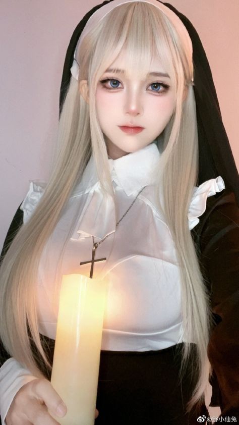 Nun Outfit, Asian Cosplay, Maid Cosplay, Korean Girl Fashion, Cute Cosplay, 인물 사진, I Love Girls, Kawaii Girl, Cosplay Anime