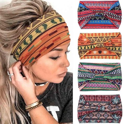 Cotton Head Scarf, Bohemian Hair Accessories, Bohemian Headband, Boho Styl, Cosplay Hair, Bohemian Hairstyles, Cheap Hair Products, Vintage Headbands, Sports Headbands