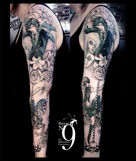 Sebastian Michaelis Hand Tattoo, Sebastian Tattoo, Black Butler Tattoo, Black Butler Tattoo Ideas, Black Butler Wallpaper, L Tattoo, Tattoo Themes, Black Butler Ciel, Henna Tattoo Hand