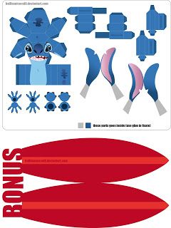 Musings of an Average Mom: Lilo and Stitch Paper Toys Template, Lilo Et Stitch, Film Disney, Family Diy, Stitch And Angel, 3d Paper Crafts, Disney Crafts, Disney Lilo, Paper Folding