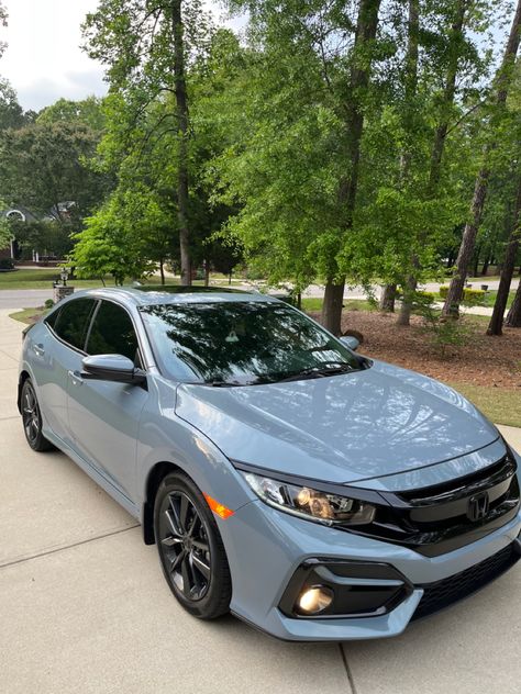 2019 Honda Civic, Honda Civic Blue, Blue Honda Civic, Honda Civic Car, Civic Car, Life Goals Future, Dream Cars Mercedes, New Ferrari, Luxury Car Interior