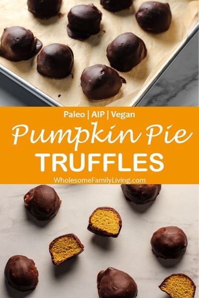 Aip Fall Recipes, Aip Dessert Recipes, Pumpkin Pie Truffles, Recipes Pumpkin, Aip Desserts, Vegan Pumpkin Pie, Pie Flavors, Fall Snacks, Paleo Treats