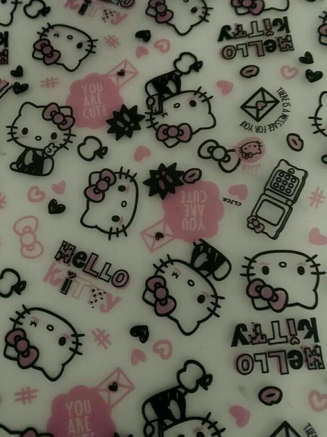 Hello Kitty Stickers, Kitty Wallpaper, Hello Kitty Wallpaper, Pink And Black, Hello Kitty, Kitty, Pink, White, Black