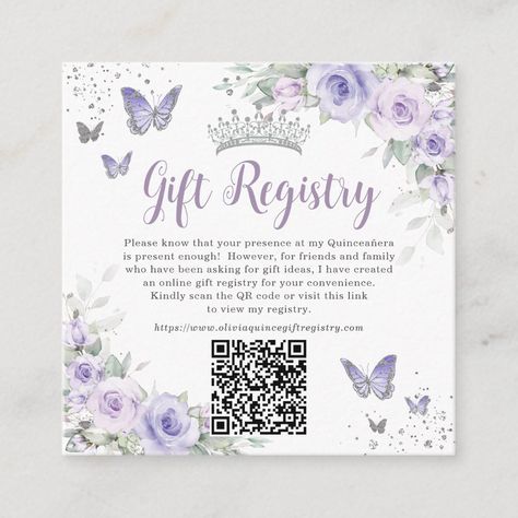 Quinceañera Party Ideas, Quince Invitations, Lavender Butterfly, Quinceanera Party, Quince Ideas, Floral Squares, Lilac Flowers, Purple Lavender, Beautiful Watercolor