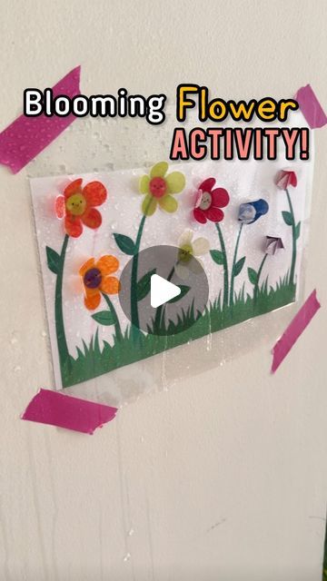 7 Days of Play on Instagram: "Like + Comment FLOWER to get this free blooming flower printable! 🤩 And save this post so you don’t forget to do this too! 🙌 This activity is such a fun way to learn the science behind osmosis and capillary action as well as strengthen fine motor skills — the spray bottles are a great tool for that! 💪   And if you’re new here, hi 👋 I’m Michelle — follow @7daysofplay so the automation works correctly, plus you’ll get to see all of our fun ideas! 😍  #ScienceforKids #scienceathome #scienceactivity #kidsactivities #handsonlearning" Flower Craft Ideas For Preschoolers, Blooming Flower Activity, Flowers Activity For Toddlers, Fine Motor Garden Activities, Flower Art For Preschoolers, Flower Experiments For Kids, Flower Activities For Kindergarten, Gardening Activity For Kids, Flowers Kindergarten Activities